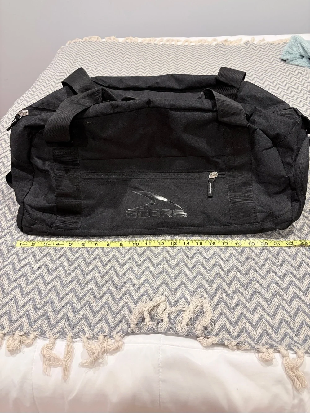 Black Duffel Bag with Eastern New York Soccer Referee Association Badge